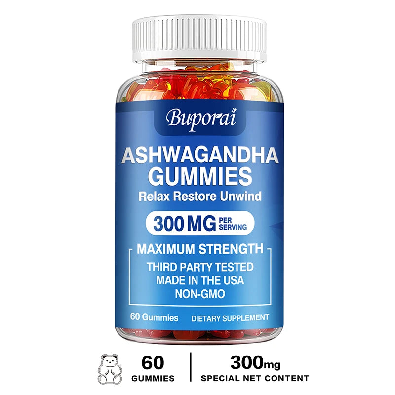 Ashwagandha Gummies - Helps Relieve Stress, Focus, and Maintain Brain and Sleep Health